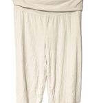 Ralph Lauren  Polo Size Medium White Terry Cloth Fold Over Gaucho Cropped Pant Photo 0