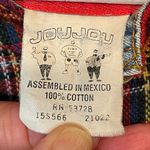 Vintage Denim Y2K Jou Jou Vest Red Plaid Flannel Lining Size S Blue Photo 8