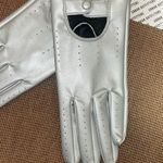 Urban Outfitters Silver  Faux Leather Moto Glove Sleek gloves Photo 3