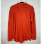 Maeve Anthropologie Orange Ruffle Cowl Neck Hacci Sweater Medium Top Tunic Photo 2