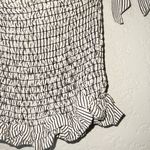 Dance & Marvel Black & White Striped Smocked Cropped Tank Top Size Small Photo 1