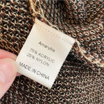 Amaryllis x Ashlee Nichols Leopard Stripe Oversized Lightweight Vneck Sweater M Tan Size M Photo 6