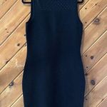 Calvin Klein black ribbed high neck sheath dress Photo 0