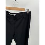 Betabrand Womens Black Straight Leg Cropped Mid Rise Pants Stretch Large Petite Photo 3