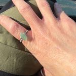 Wire Ring Green Stone (Custom Size To Order) Photo 2