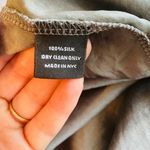 Alice & Trixie  gray silk drapey blouse v neck Photo 2