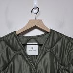 ANINE BING Womens Andy Quilted Bomber Jacket Military Green Sz S Photo 1