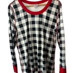 Hanna Andersson Black & White Stripe Buffalo Plaid Pajama Shirt Size XL Photo 0