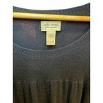 Ella Moss  Pure Cashmere Women Large 100% Cashmere Long‎ Scoop Neck Sweater Black Photo 5