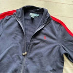 Ralph Lauren  Polo  Womens Navy Red Track Jogger Mock Neck Long Sleeve Jac… Photo 2