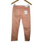 Vervet  Melissa Mid Rise Straight Leg Jeans Raw Hem Crop Pink Women Size 27 NWT Photo 4
