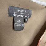 Papell for Dressbarn Silk Brown Pattern Y2k Aymmetrica Ruffle Midi Dress Size 10 Photo 5