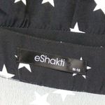 Eshakti  Women’s Sz Medium 10 Black White Stars Asymmetrical Cut Tiered Dress Photo 4