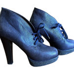 Bottega Veneta ‎ Women's Lace Up Leather Ankle Booties Sz Eu 39 8.5 Plaform Heels Photo 0