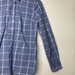 J.Crew Women's Shirt Size Small Light Blue White Plaid Long Sleeve Button Photo 4