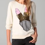 Wildfox  Brigitte Lipstick Baggy Beach Sweatshirt Size Small Photo 0