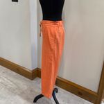 Per Se  Anthropologie coral linen blend crop pants size S Photo 1