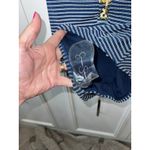 Jessica Simpson NWOT ‎ Women's Medium Navy Striped Halter One Piece Swimsuit Photo 2