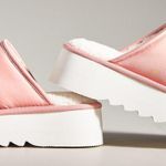 Maeve Anthropologie Puffy Platform Slippers Pink White Size Large 10 - 11 Photo 1