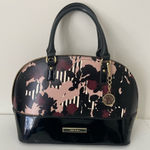 Anne Klein women’s floral pink burgundy black gold hardware shoulder purse zip Photo 0