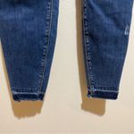 Spanx Distressed Ankle Skinny Jeans Medium Wash Raw Hem Slimming Size Small Photo 8