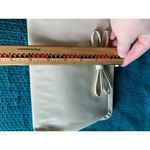purse clutch handbage vinyl taupe Tan Photo 4
