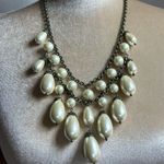 Talbots  Cream faux tear drop Pearl Cascade Necklace Photo 7