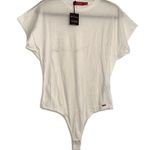 n:philanthropy NWT Lakes Cap Sleeve Distressed Trim White Bodysuit SMALL Photo 1
