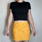 Muse Orange Floral Mini Skirt Size 8 Photo 2