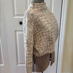 Free People Neutral colors Textured turtleneck oversized cropped Knit Sweater Photo 4