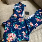 Dixperfect Womens Ruffle Bathing Suit-Deep V Neck Sexy One Piece Swimsuit Low Ba Photo 3