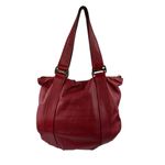 Michael Kors * Red Leather Shoulder Bag Purse Pebbled Leather Quiet Luxury Photo 3