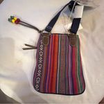 Unionbay Red and Green Crossbody Bag with Striking Stripes Photo 3