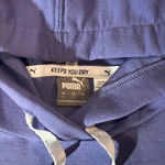 Puma  Womens Cropped Purple Hoodie Pullover Sweatshirt Size‎ Small Photo 3