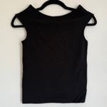 Madewell NWT  Cap Sleeve Scoop Neck Tee in Black XXS NR343 Photo 3