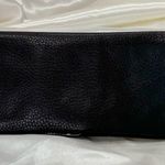 Tory Burch  Pebble Leather Clutch Wallet Fold Over Black Logo Elegant Cocktail Photo 1