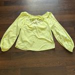 Love, Whit by Whitney Port Citron Ruffle Blouse XS Green Photo 7