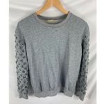 Alythea Beaded Embellished Sleeve Grey Sweater Size Small Photo 0