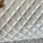 Versace White Quilted Nappa Leather Medusa Tote Handbag Photo 4