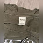 PINK - Victoria's Secret Victoria’s Secret PINK Collection Distressed Forest Green Long Sleeve Crop Top S Photo 5