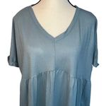 Hudson Gray  Sage Green/Gray Pullover V-Neck Mini Dress Size XL Photo 1
