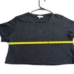 IRO Size S Clara Thrashed Boxy Crop Tee Shirt Black 100% Linen Grunge Rocker Emo Photo 8