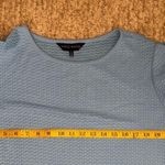 Ming Wang  Blue Textured Split Sleeve Grommet Hem Shift Dress Size Large. A32 Photo 10