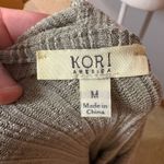 Kori  boho soft cotton‎ hoodie lace asymmetrical long sleeve dress green size M Photo 5