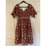 BB Dakota Steve Madden rust eyelet midi dress m Photo 6