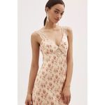 Cami NYC Rika Floral Hammered Silk Dress ivory pink size 6 Photo 14