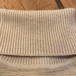 Anna Rae Chunky Knit Striped Crop L/S Roll Neck Cowl Sweater Tan Black Size M Size M Photo 3