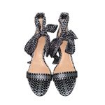 New Trina Turk INC Embroidered Kanata Anke Wrap Block Heels Black Multi Size 10 Photo 1