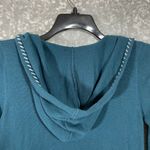 Anthropologie Knitted Dove Boho Lagenlook Blue Hooded Cardigan - Size Medium Photo 6