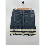 Wrangler Rock47 Mini Skirt Women 31 Denim Country Boho Festival Ultra Low Rise Photo 1